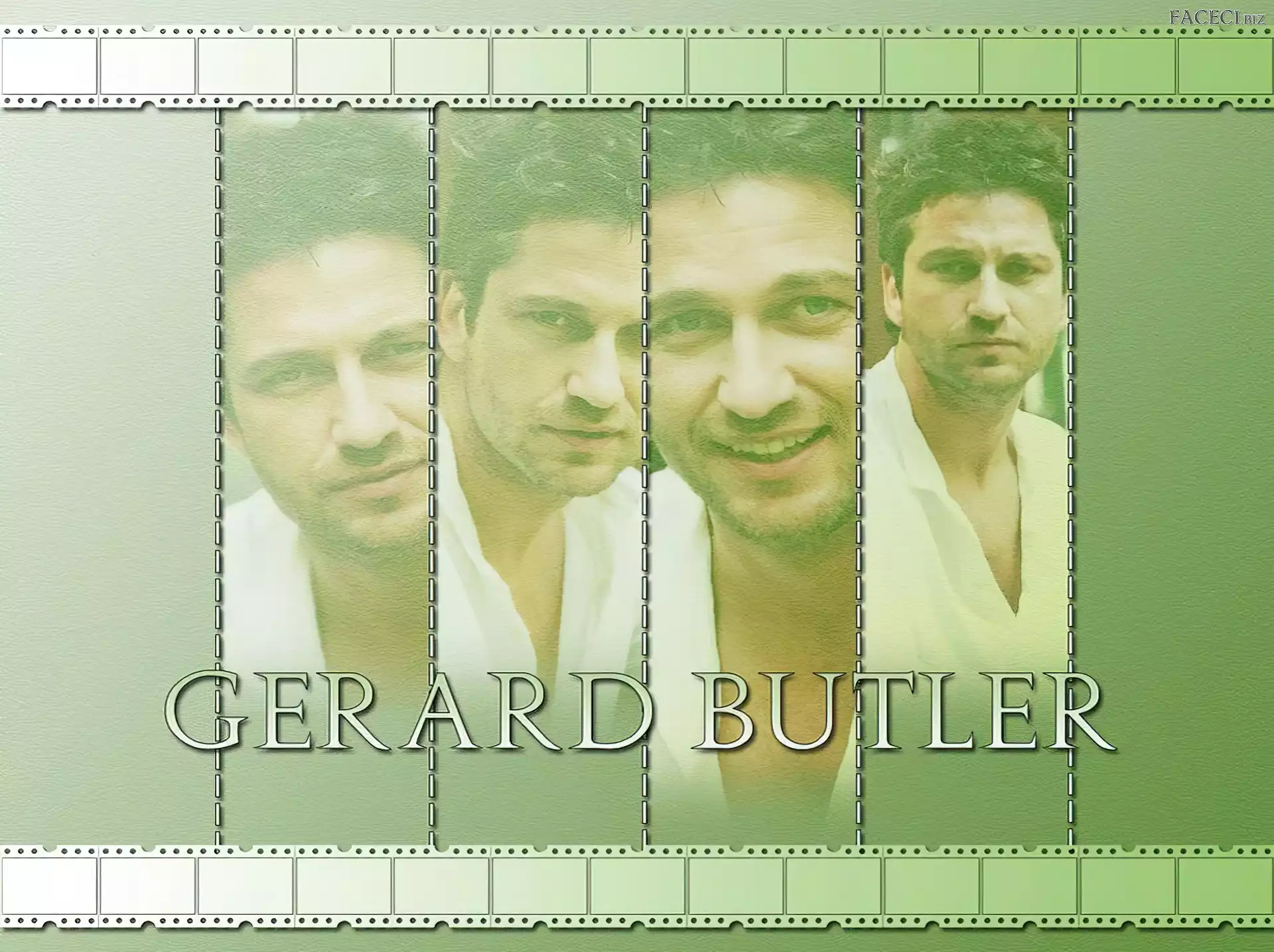 biała koszula, Gerard Butler, twarze